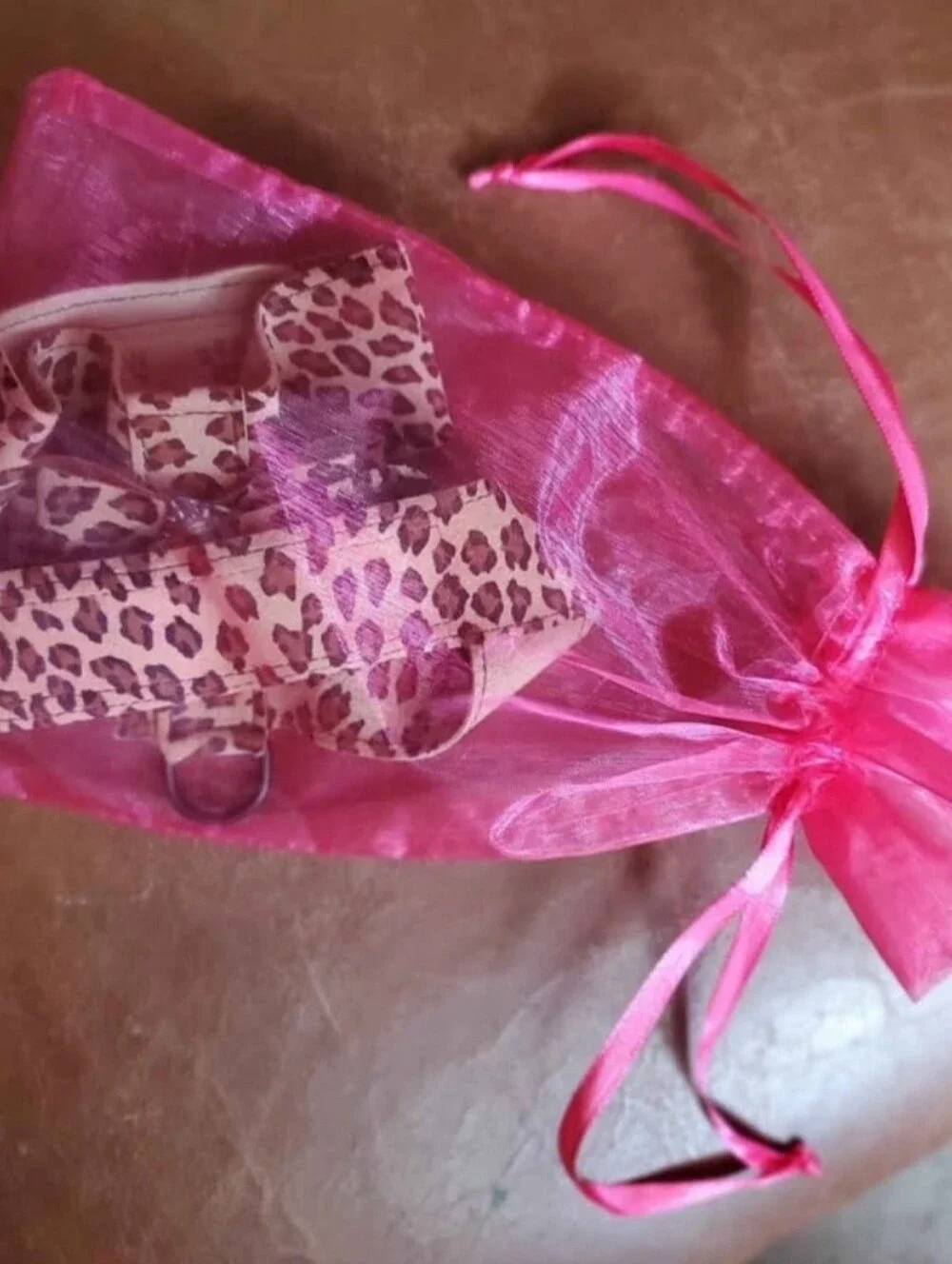 Susan Lanci Cheetah Couture Nouveau Bow Step-In Harness Medium